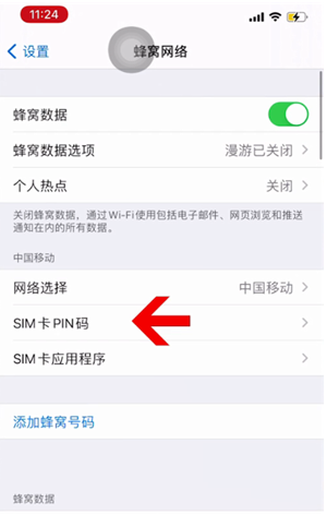 沙坡头苹果14维修网分享如何给iPhone14的SIM卡设置密码 